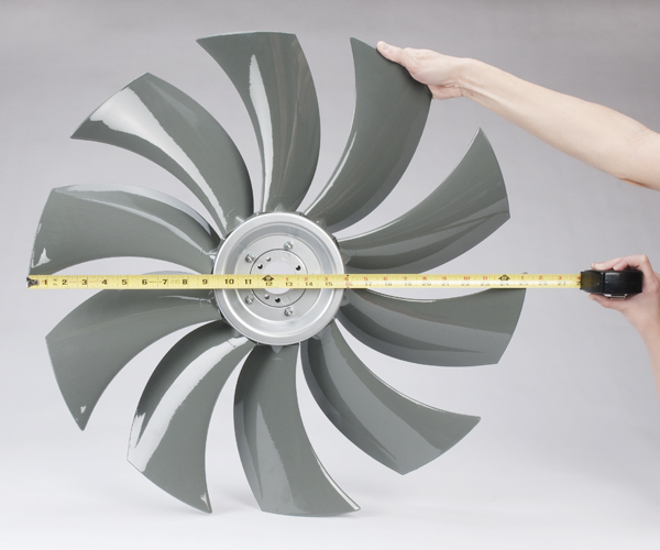 Diameter of the fan