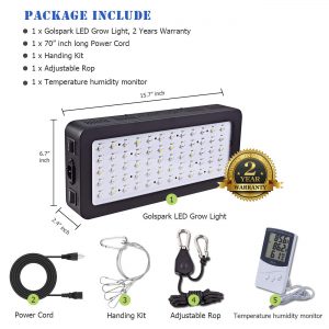 Golspark Indoor LED Grow Light,