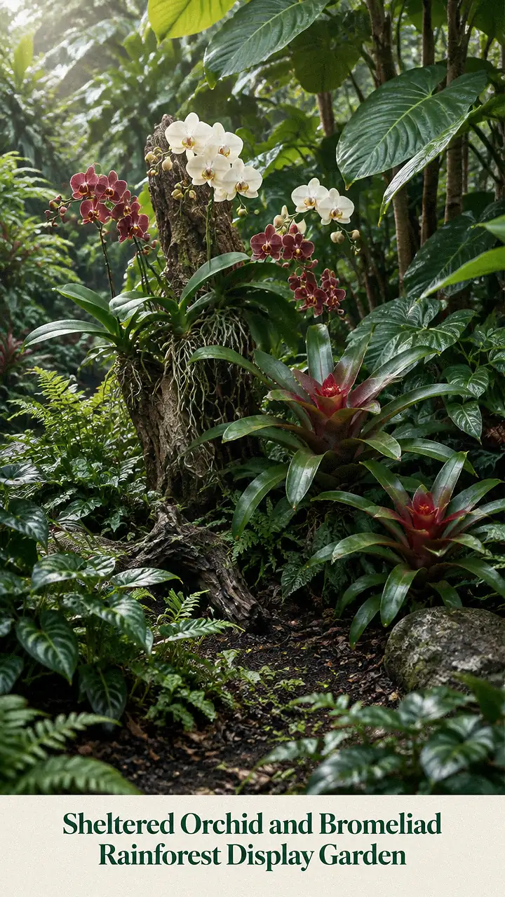 Sheltered Orchid and Bromeliad Rainforest Display Garden