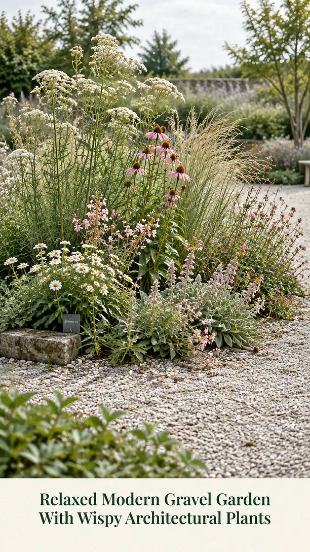 Relaxed Modern Gravel Garden With Wispy Architectural Plants