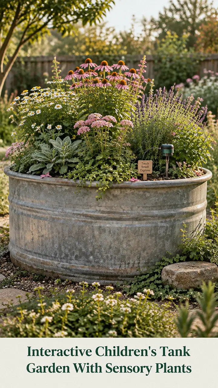 Interactive Children's Tank Garden With Sensory Plants