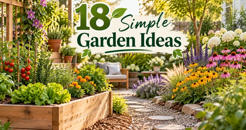 18 Simple Garden Ideas To Transform Your Outdoor Space Beautifully
