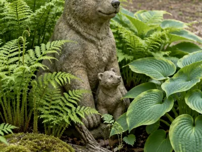 17 Bear Garden Ideas to Add Woodland Charm and Playful Personality