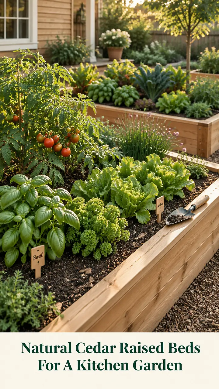 Natural Cedar Raised Beds For A Kitchen Garden