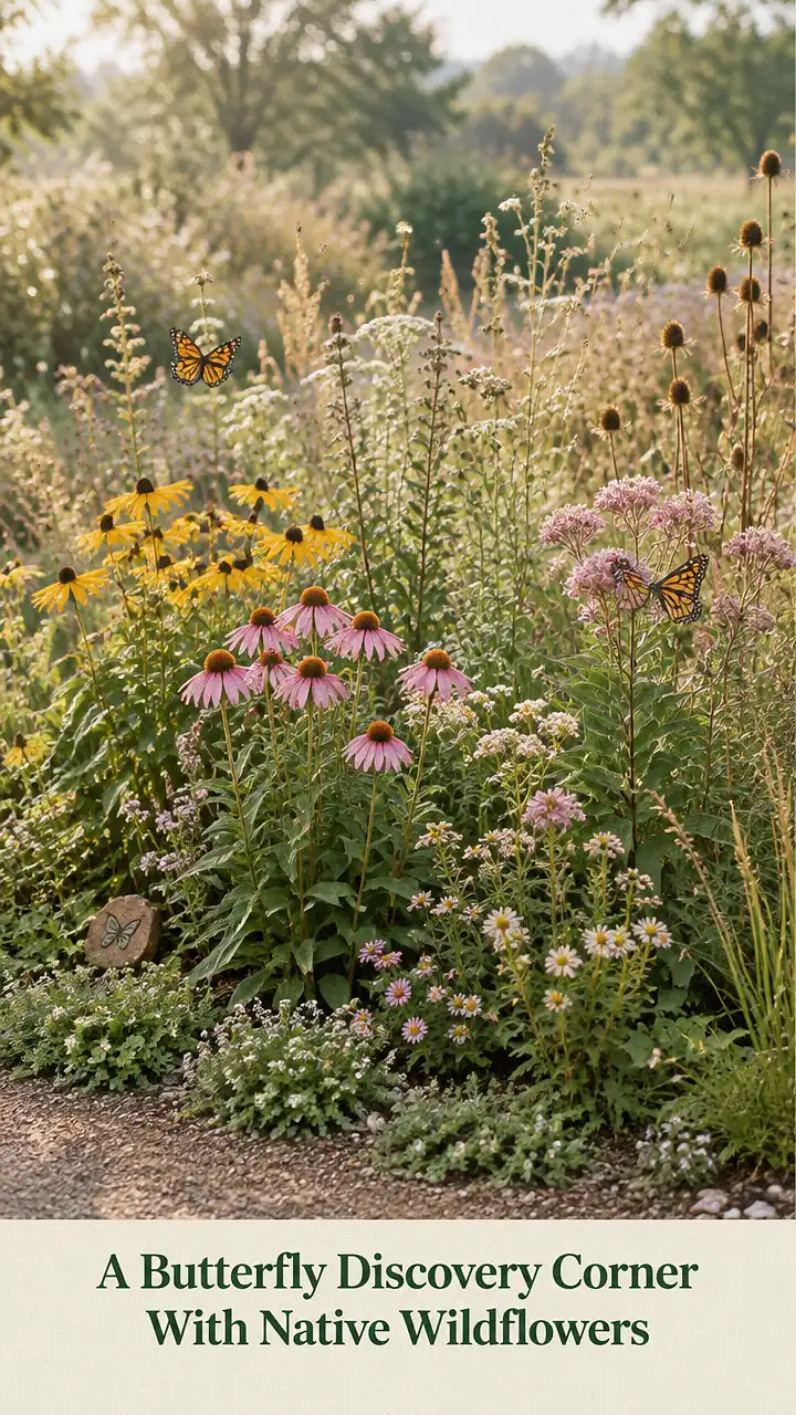 A Butterfly Discovery Corner With Native Wildflowers
