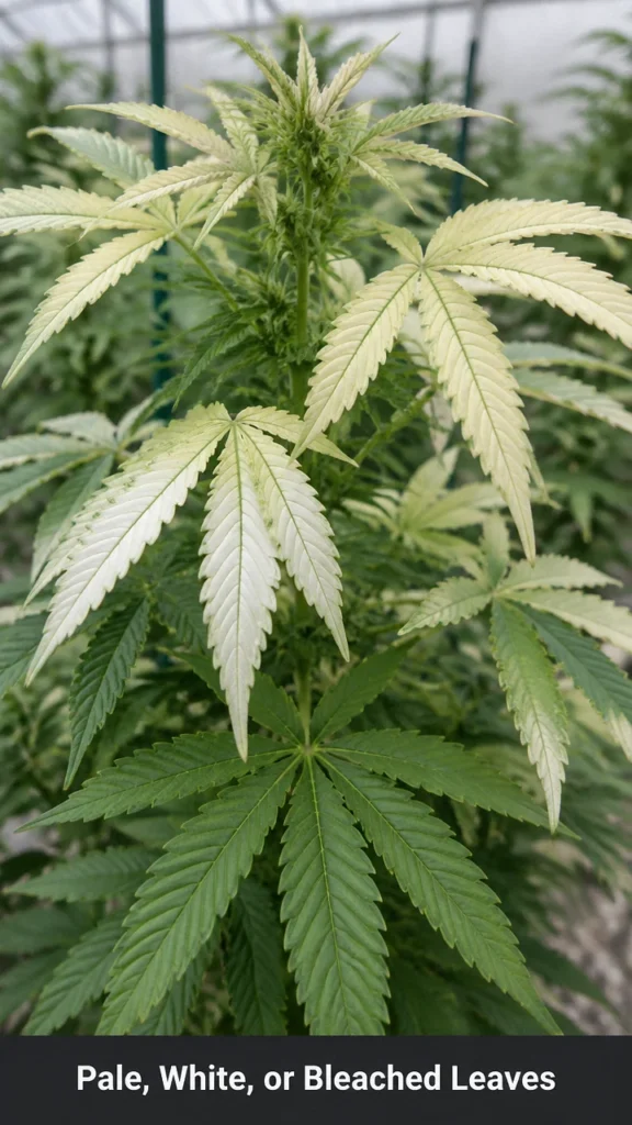 Pale, White, or Bleached Leaves